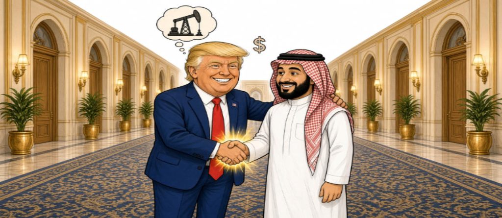 Trump & MBS — La main d'or — Illustration © European-Security