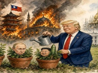 Donald Trump arrose ses potes — Illustration IA European-Security