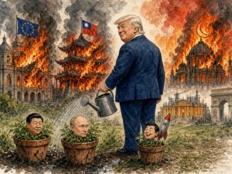 trump a mis le feu chez ses alliés et arrose ses potes — Illustration © European-Security